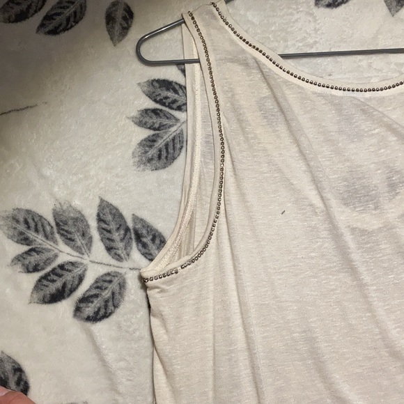 Sheer White H&M Tank with Jewels - Picture 3 of 6